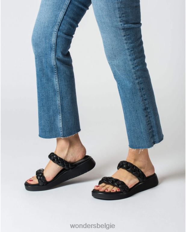 neger schoenen 6X06D314 neger gevlochten gevoerde sandaal vrouwen Wonders