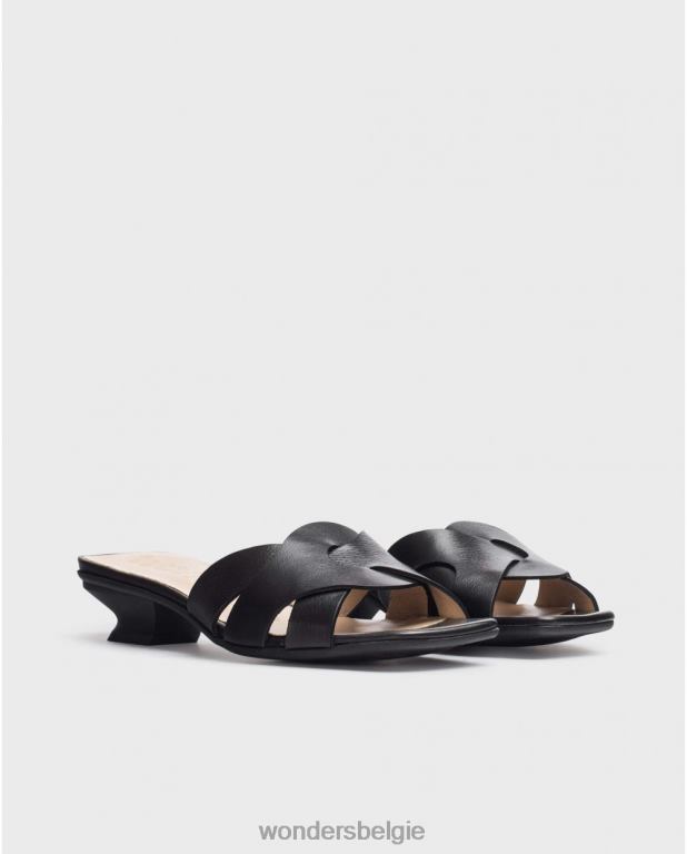 neger schoenen 6X06D33 neger zwarte mica muilezel vrouwen Wonders