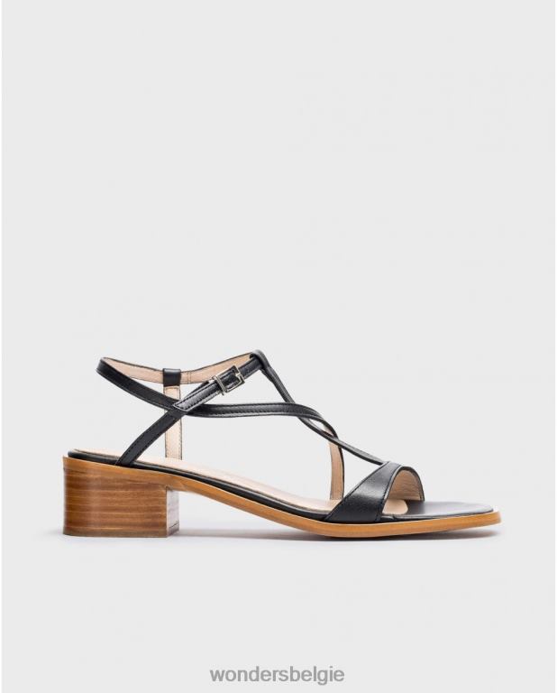 neger schoenen 6X06D341 negro zwarte aurora sandalen vrouwen Wonders