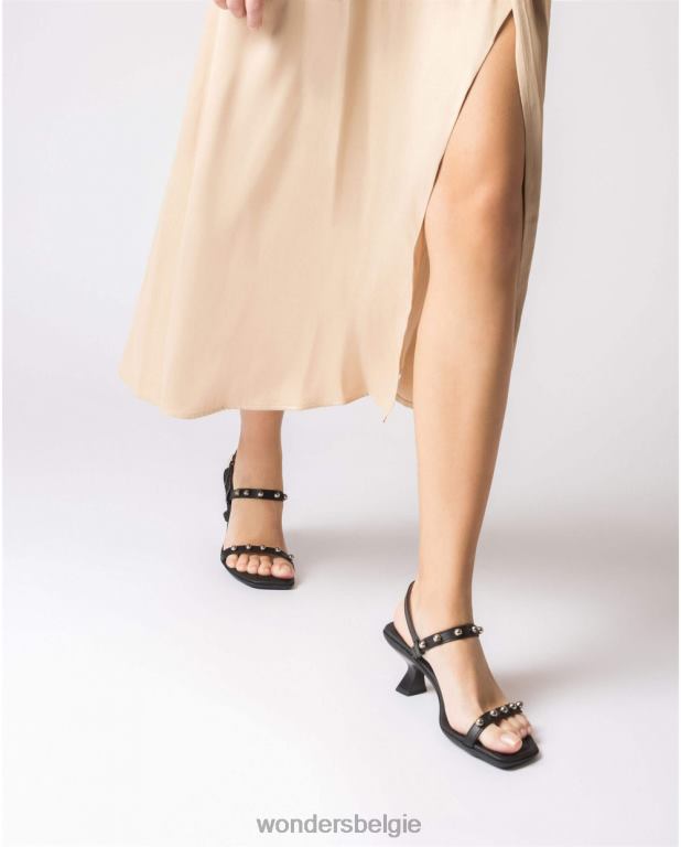 neger schoenen 6X06D346 negro zwarte geno sandaal vrouwen Wonders