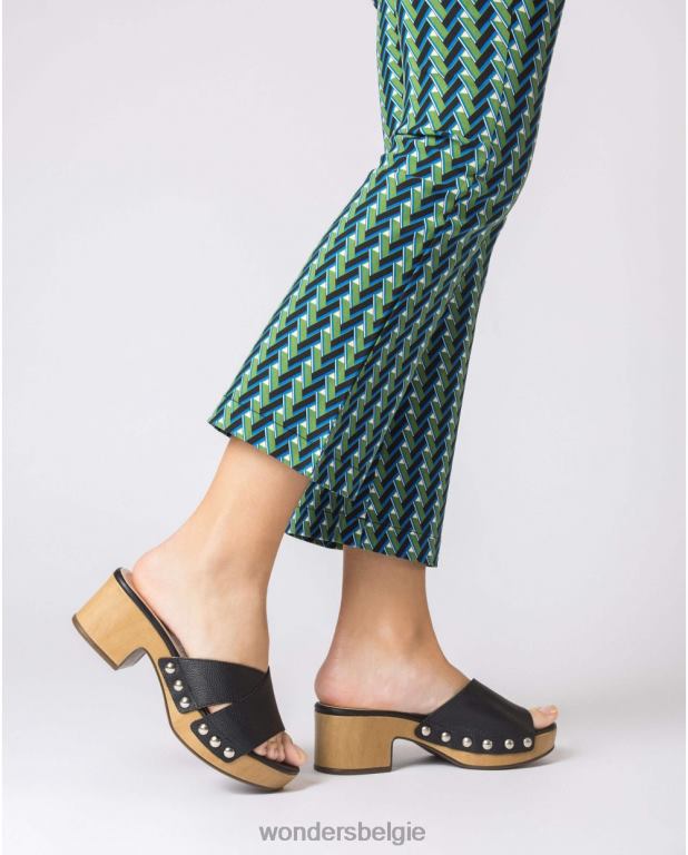 neger schoenen 6X06D38 neger zwarte marta sandaal vrouwen Wonders