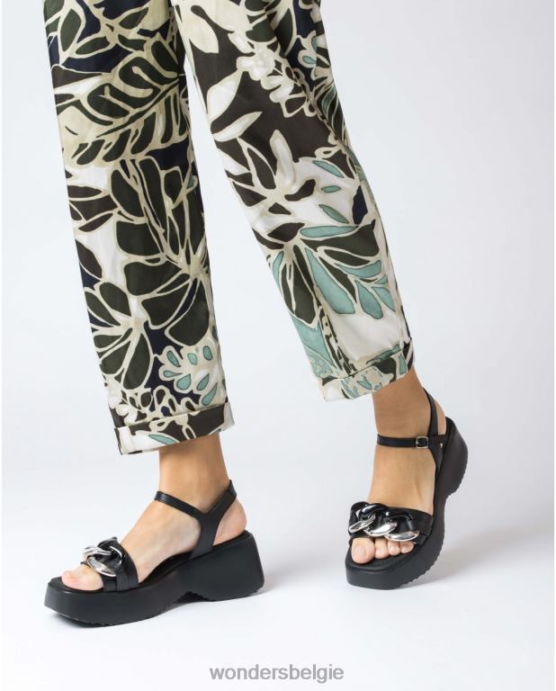 neger schoenen 6X06D5 neger zwarte claire sandaal vrouwen Wonders