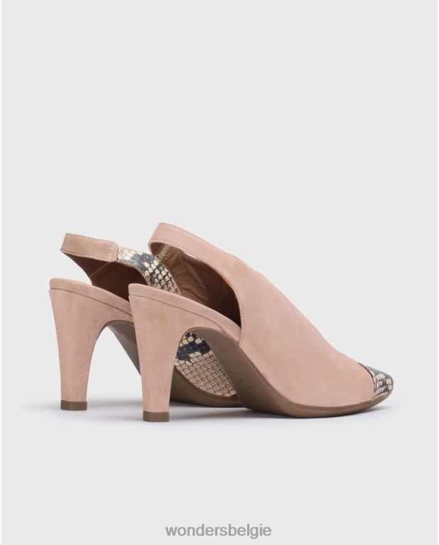 palo/naakt schoenen 6X06D414 palo/nude v-cut leren pumps vrouwen Wonders