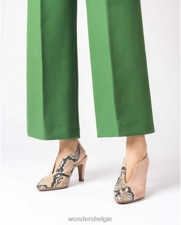 palo/naakt schoenen 6X06D414 palo/nude v-cut leren pumps vrouwen Wonders