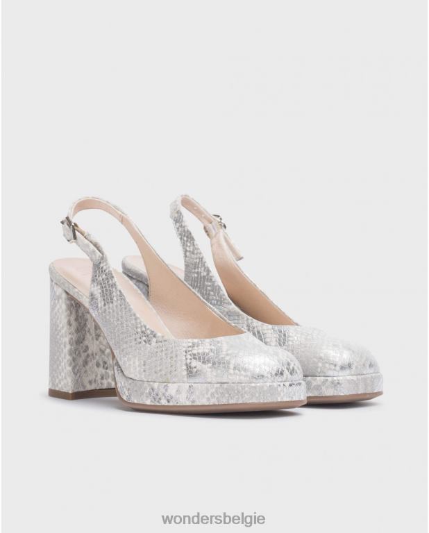 plata schoenen 6X06D15 plata zwarte lexi schoen vrouwen Wonders