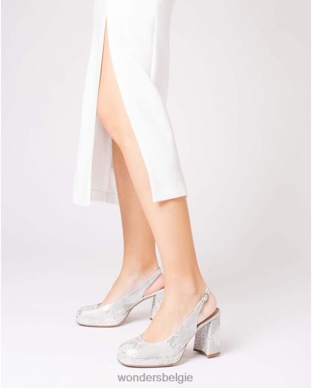 plata schoenen 6X06D15 plata zwarte lexi schoen vrouwen Wonders