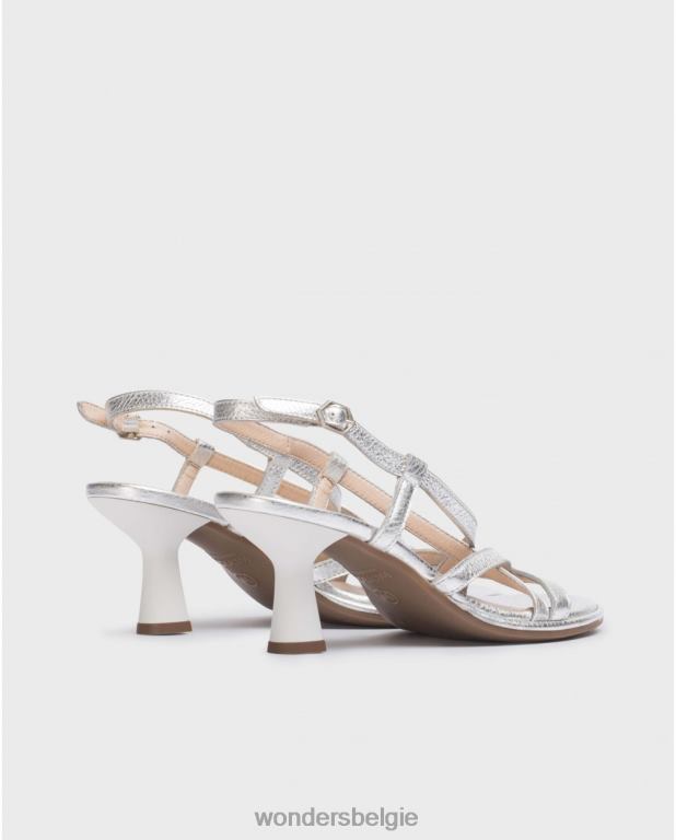 plata schoenen 6X06D58 plata zilveren gloed sandaal vrouwen Wonders