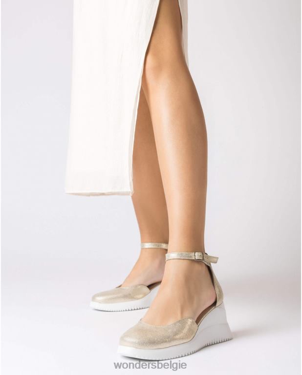 platina schoenen 6X06D11 platina gouden fenix sandaal vrouwen Wonders