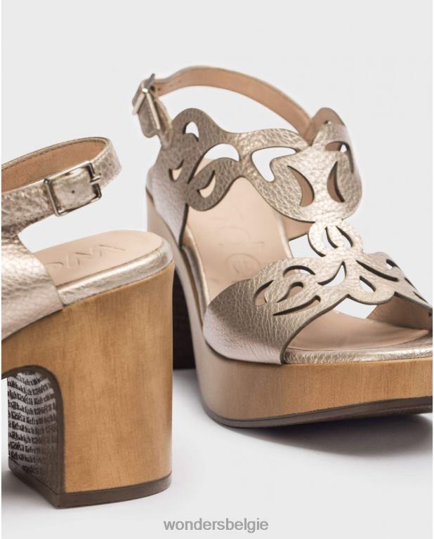 platina schoenen 6X06D55 platino zwarte lexi sandaal vrouwen Wonders