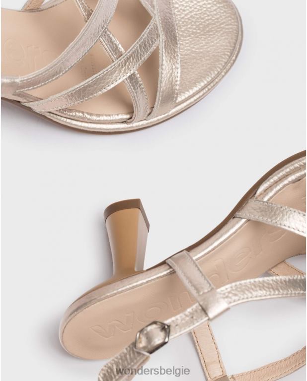 platina schoenen 6X06D59 platina platina glow-sandaal vrouwen Wonders