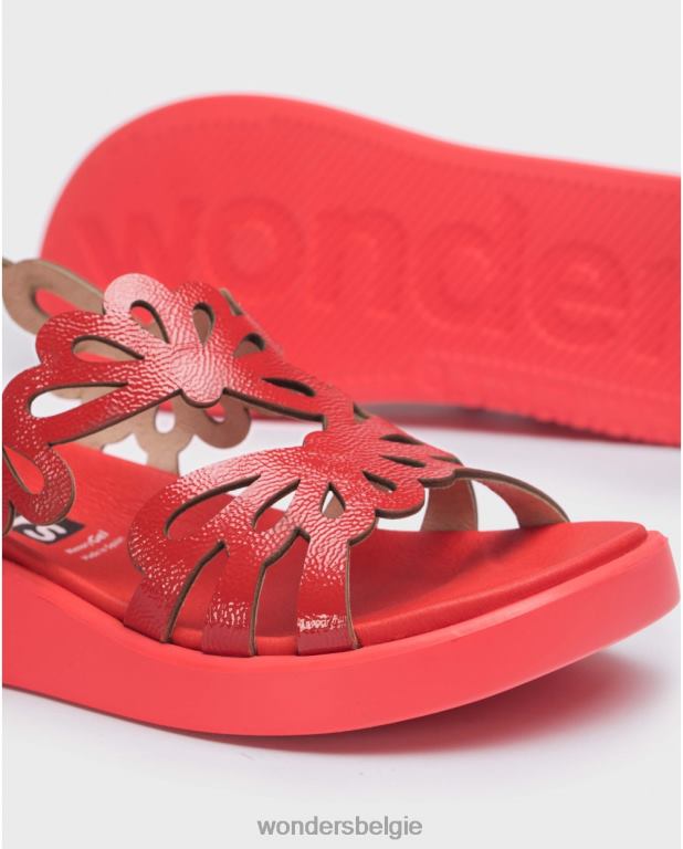 rojo schoenen 6X06D40 rojo rode margarita sandaal vrouwen Wonders