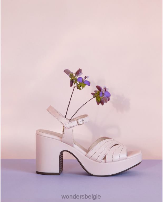 roos schoenen 6X06D118 rosa zwarte lexi sandaal vrouwen Wonders