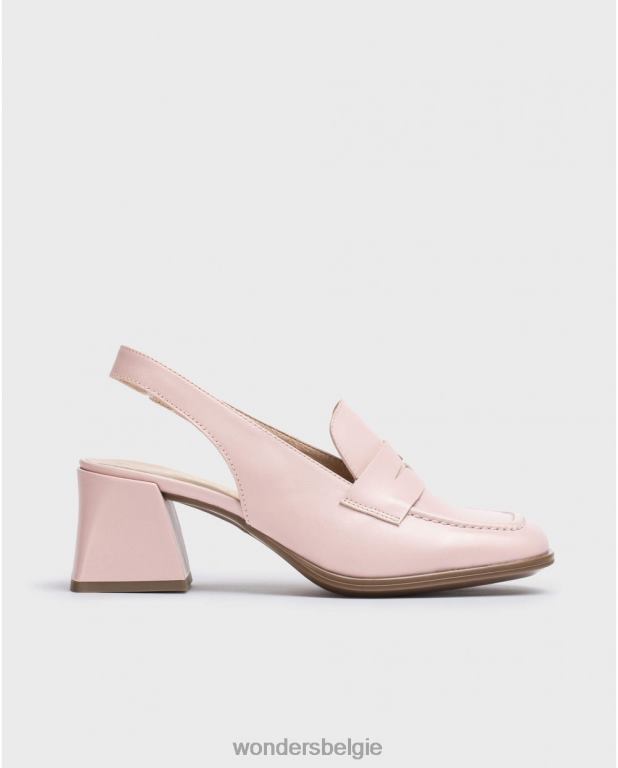 roos schoenen 6X06D232 rosa roze frunci mocassin vrouwen Wonders