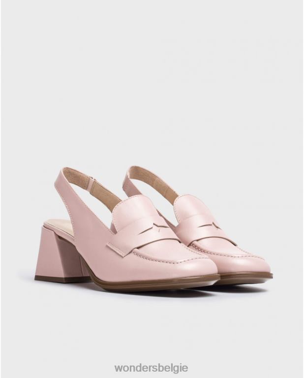roos schoenen 6X06D232 rosa roze frunci mocassin vrouwen Wonders