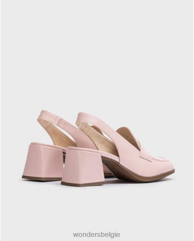 roos schoenen 6X06D232 rosa roze frunci mocassin vrouwen Wonders