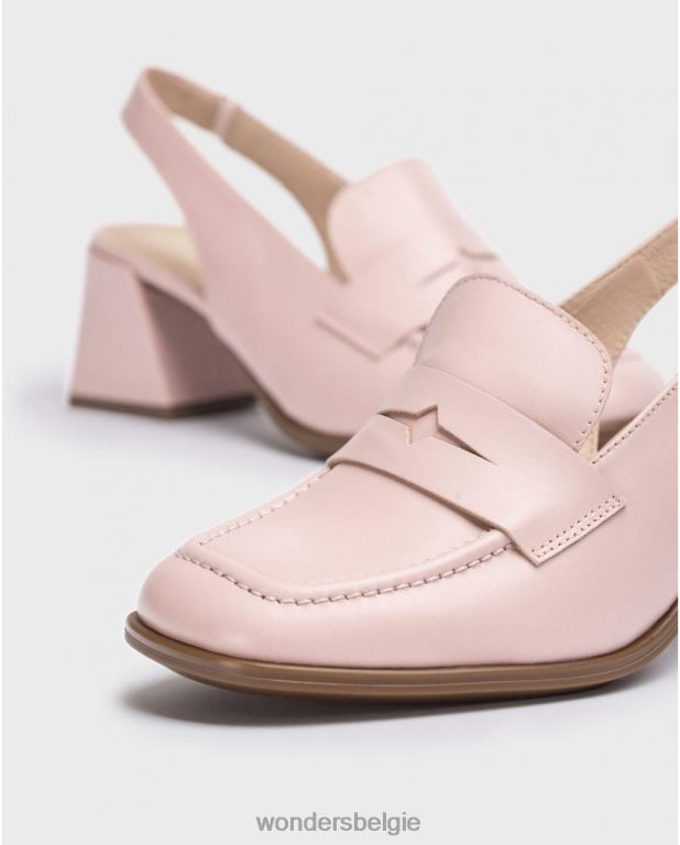 roos schoenen 6X06D232 rosa roze frunci mocassin vrouwen Wonders