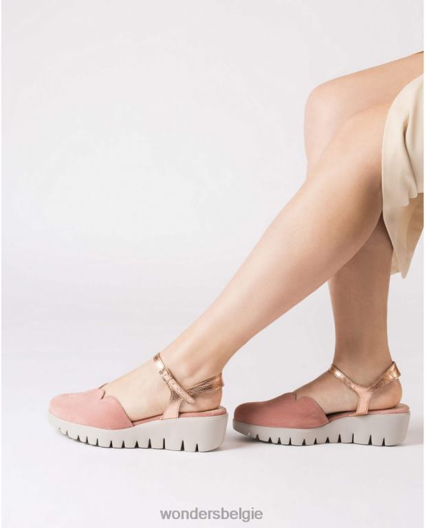 roze/goud schoenen 6X06D47 roze/goud roze caravaca sandaal vrouwen Wonders
