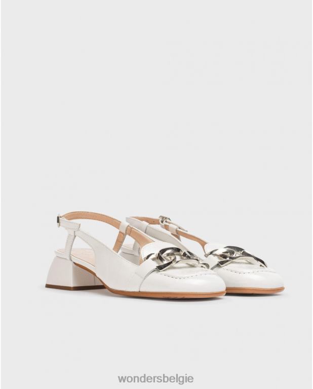 uit schoenen 6X06D103 gebroken witte maxine sandaal vrouwen Wonders