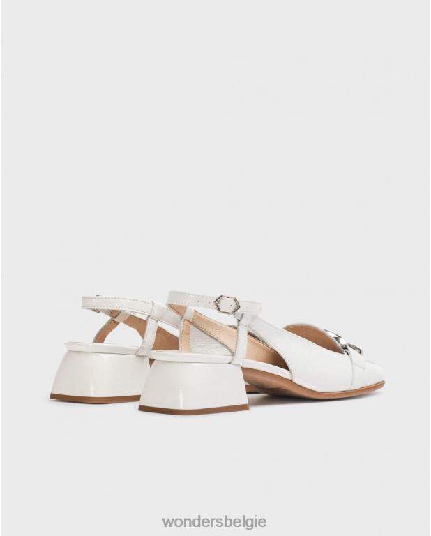 uit schoenen 6X06D103 gebroken witte maxine sandaal vrouwen Wonders