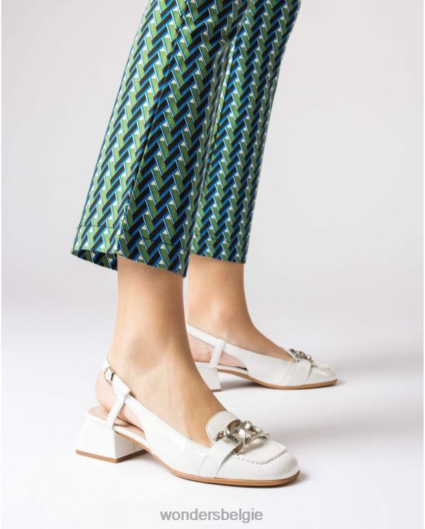 uit schoenen 6X06D103 gebroken witte maxine sandaal vrouwen Wonders