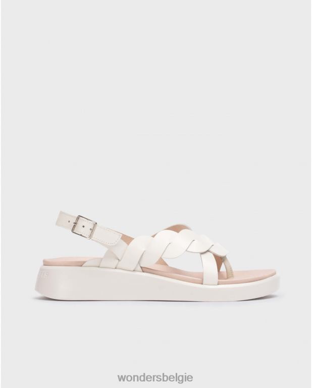 uit schoenen 6X06D257 gebroken witte jang sandaal vrouwen Wonders