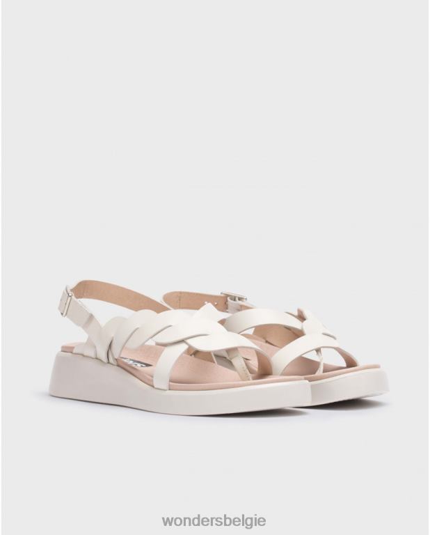 uit schoenen 6X06D257 gebroken witte jang sandaal vrouwen Wonders