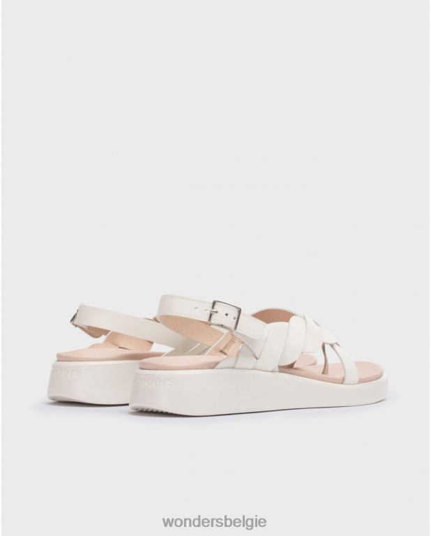 uit schoenen 6X06D257 gebroken witte jang sandaal vrouwen Wonders