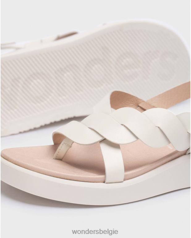 uit schoenen 6X06D257 gebroken witte jang sandaal vrouwen Wonders