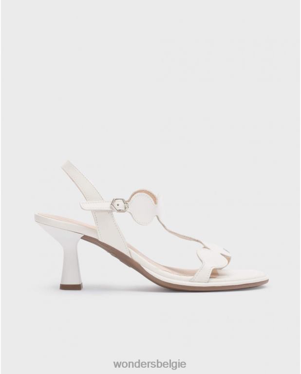 uit schoenen 6X06D77 gebroken witte getrokken sandaal vrouwen Wonders