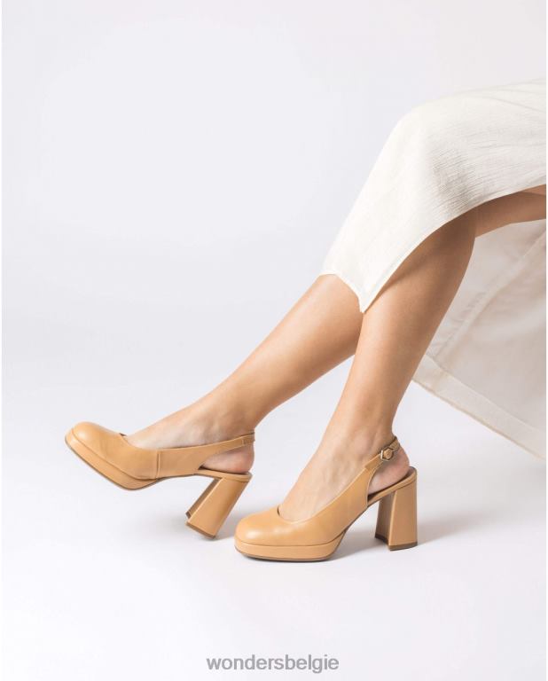 zand schoenen 6X06D107 zand zwarte lexi schoen vrouwen Wonders