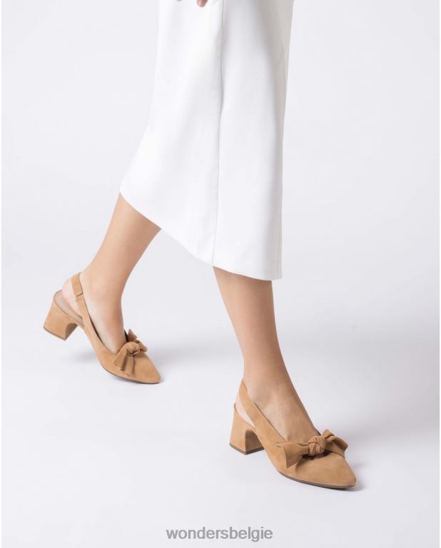 zand schoenen 6X06D138 zandbruine lexi schoen vrouwen Wonders