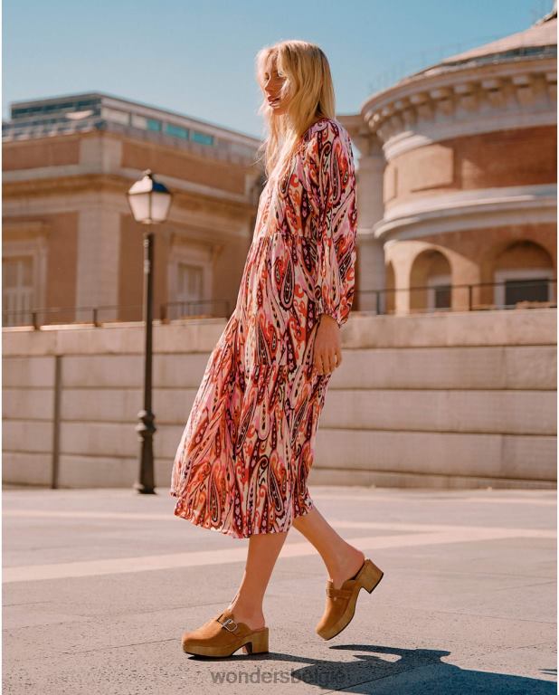 zand schoenen 6X06D214 zandbruine mara klomp vrouwen Wonders