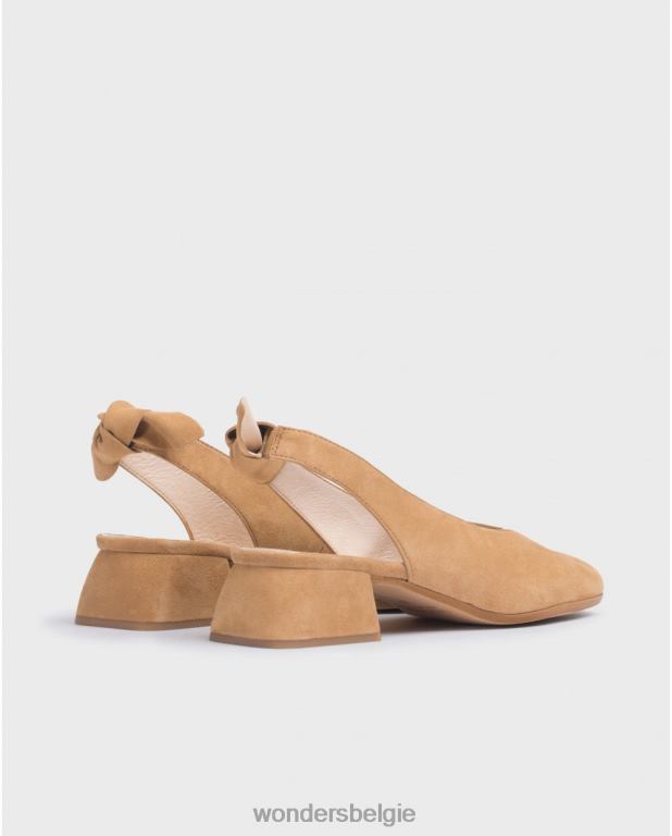 zand schoenen 6X06D216 zandbruine audrey schoen vrouwen Wonders