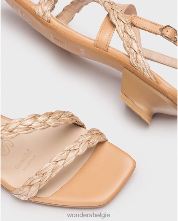 zand schoenen 6X06D29 zandbeige sol sandaal vrouwen Wonders
