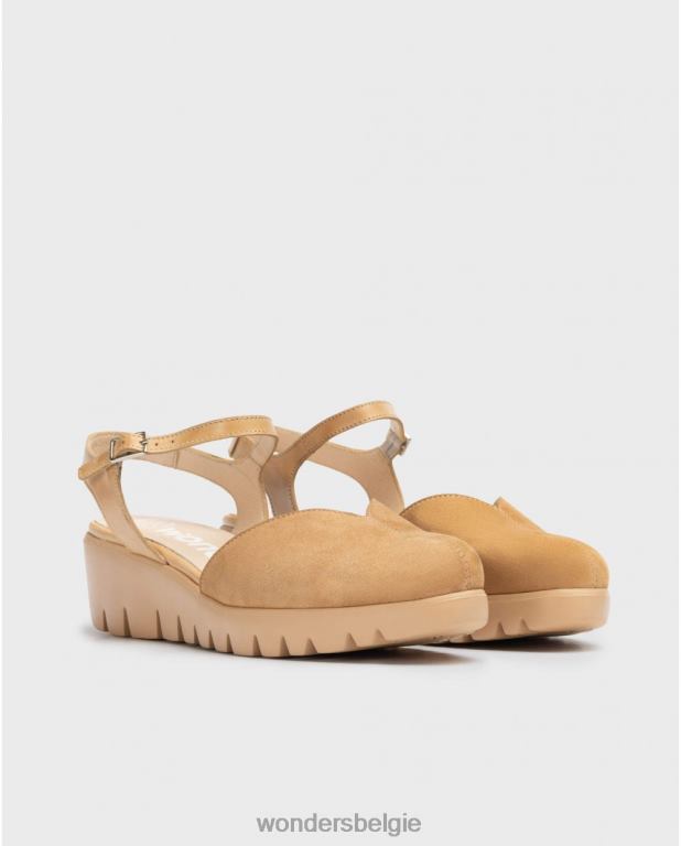 zand schoenen 6X06D318 zandbruine caravaca sandaal vrouwen Wonders