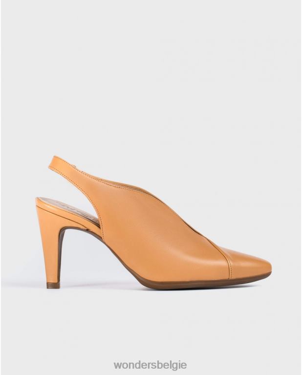 zand schoenen 6X06D435 sand v cut pumps vrouwen Wonders