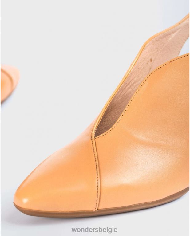 zand schoenen 6X06D435 sand v cut pumps vrouwen Wonders