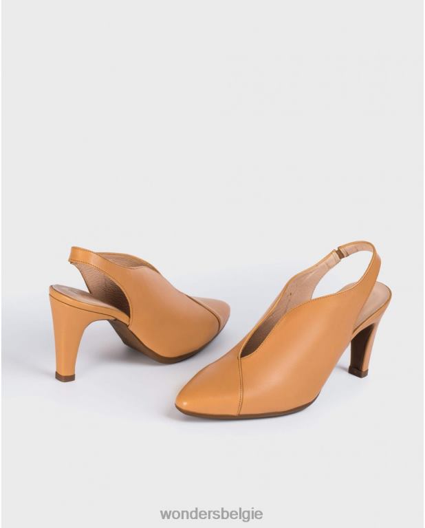 zand schoenen 6X06D435 sand v cut pumps vrouwen Wonders