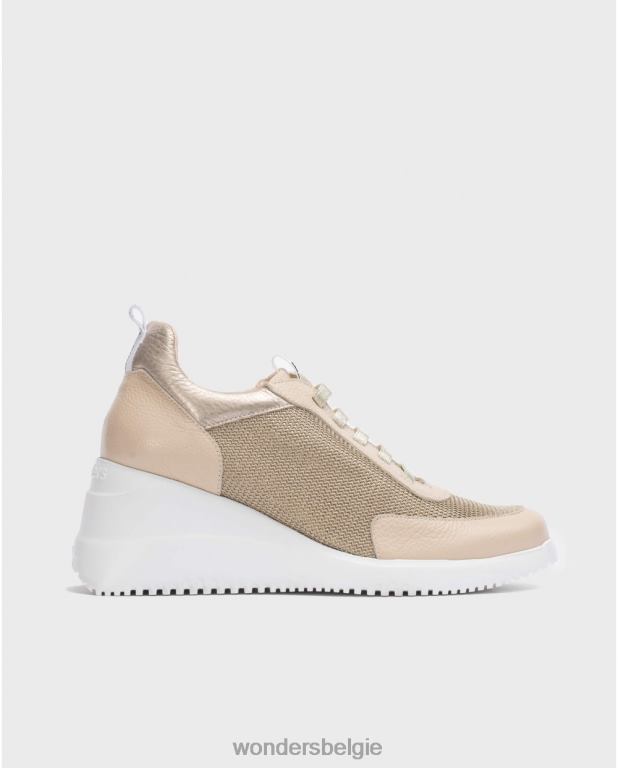 nat/bei/pt schoenen 6X06D129 nat/bei/pt beige regenboogsneaker vrouwen Wonders