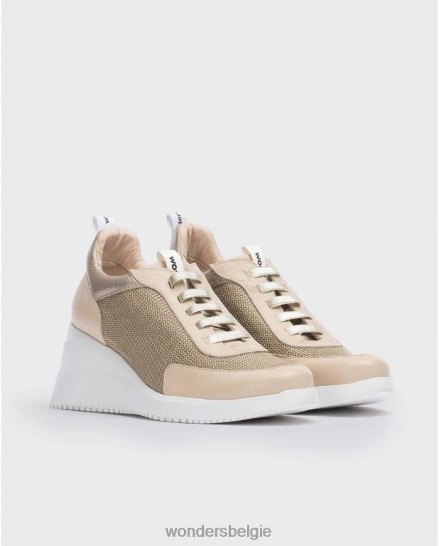 nat/bei/pt schoenen 6X06D129 nat/bei/pt beige regenboogsneaker vrouwen Wonders