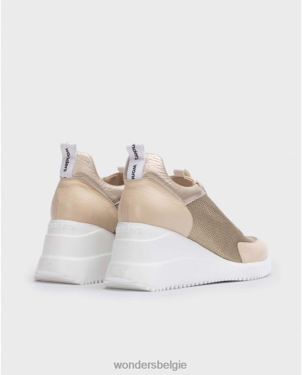 nat/bei/pt schoenen 6X06D129 nat/bei/pt beige regenboogsneaker vrouwen Wonders