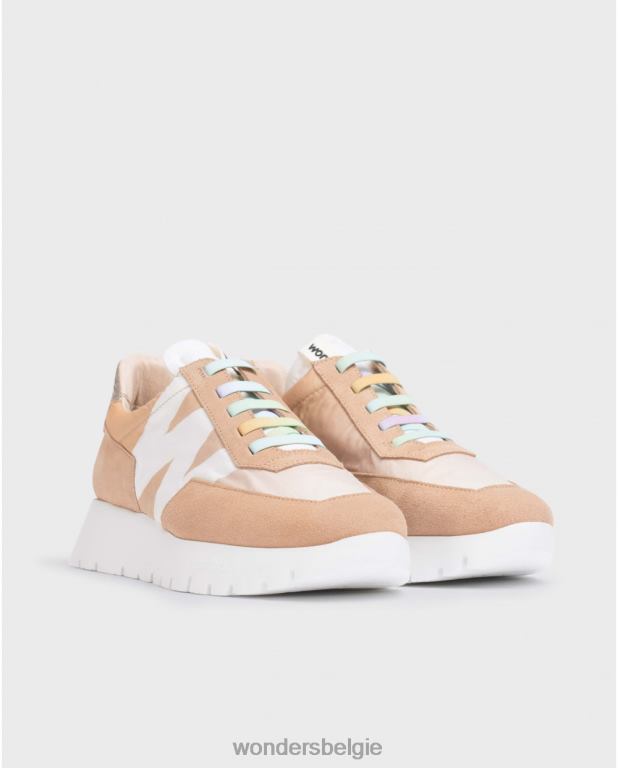 natu/zand schoenen 6X06D96 natu/zand bruine odisei sneaker vrouwen Wonders