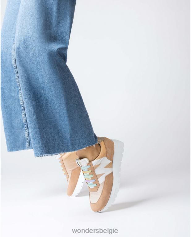 natu/zand schoenen 6X06D96 natu/zand bruine odisei sneaker vrouwen Wonders