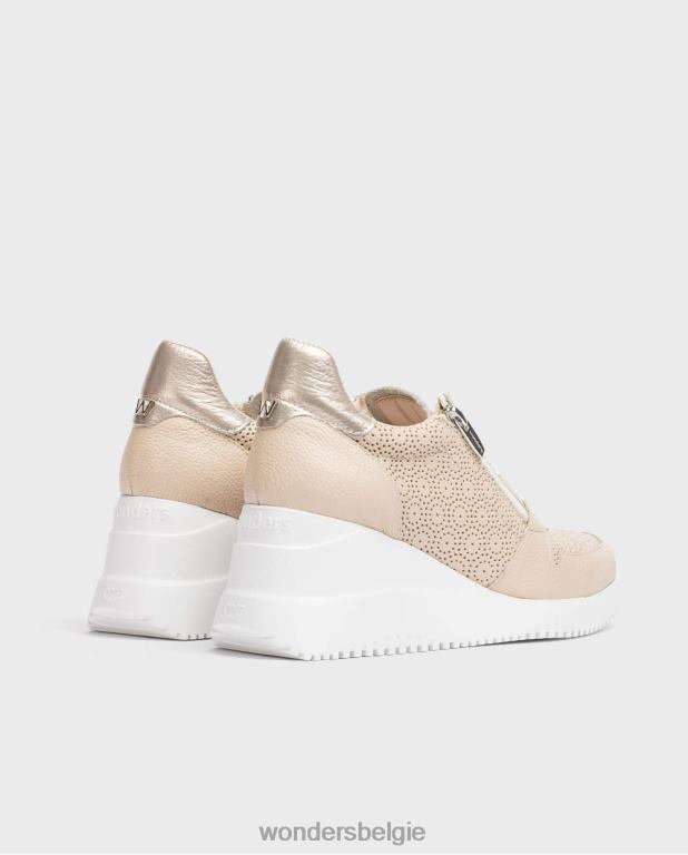 natuur/plat schoenen 6X06D127 natuur/plat zwarte lexi sneakers vrouwen Wonders