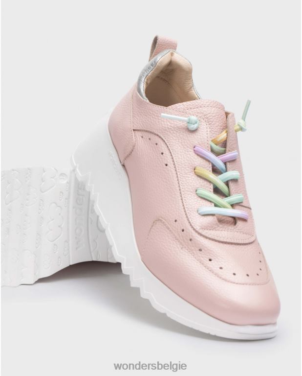 ro/mv schoenen 6X06D173 ros/pl roze-zilver mint sneaker vrouwen Wonders