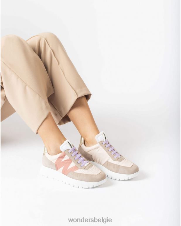 taupe/blank schoenen 6X06D249 taupe/blanco bruine odisei sneaker vrouwen Wonders