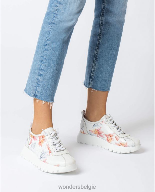 uit schoenen 6X06D158 gebroken witte ster sneaker vrouwen Wonders