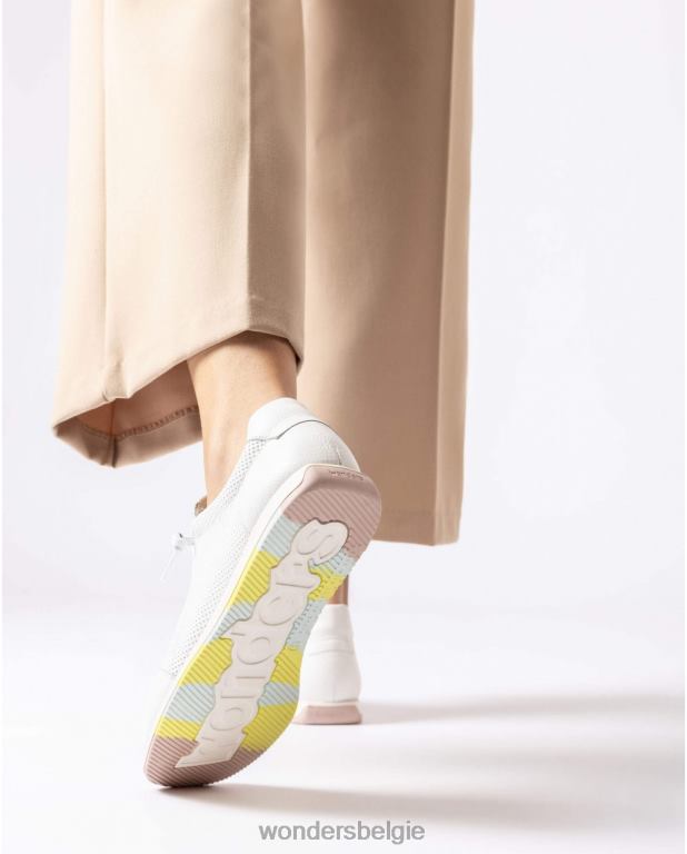uit schoenen 6X06D305 gebroken witte carol-sneaker vrouwen Wonders