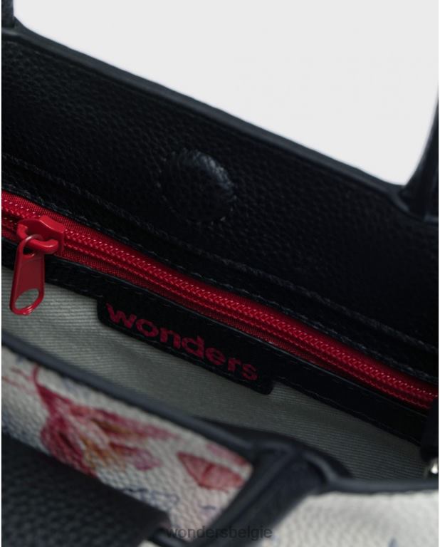 blanco accessoire 6X06D364 blanco tas mona wit vrouwen Wonders