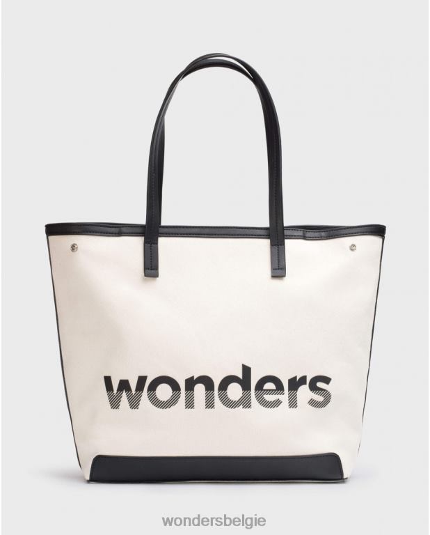 crudo/negr accessoire 6X06D369 crudo/negr tas city beig vrouwen Wonders